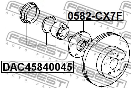 Wheel Bearing Kit FEBEST DAC45840045 2