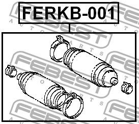 Bellow, steering FEBEST FERKB001 2