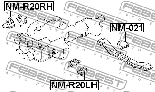 Mounting, engine FEBEST NM021 2