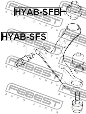 Mounting, control/trailing arm FEBEST HYABSFS 2
