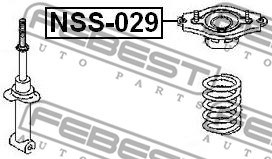 Mounting, shock absorbers FEBEST NSS029 2