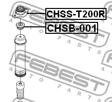 Mounting, shock absorbers FEBEST CHSST200R 2