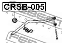 Mounting, stabiliser bar FEBEST CRSB005 2