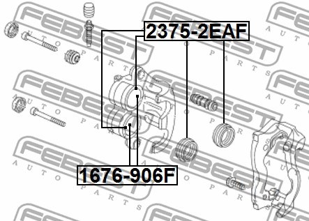 Repair Kit, brake caliper FEBEST 23752EAF 2