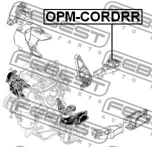 Mounting, engine FEBEST OPMCORDRR 2