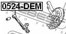 Control Arm/Trailing Arm, wheel suspension FEBEST 0524DEM 2