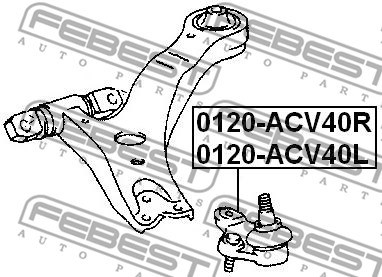Ball Joint FEBEST 0120ACV40L 2