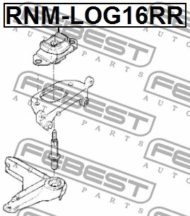 Mounting, manual transmission FEBEST RNMLOG16RR 2