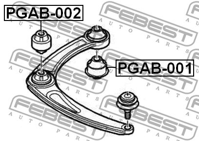 Mounting, control/trailing arm FEBEST PGAB002 2