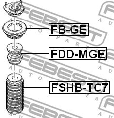 Rubber Buffer, suspension FEBEST FDDMGE 2