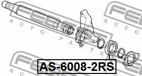 Bearing, drive shaft FEBEST AS60082RS 2