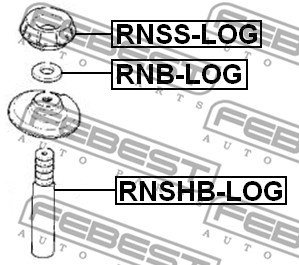 Rolling Bearing, suspension strut support mount FEBEST RNBLOG 2
