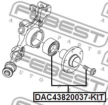 Wheel Bearing Kit FEBEST DAC43820037KIT 2