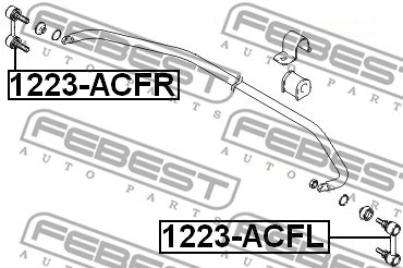 Link/Coupling Rod, stabiliser bar FEBEST 1223ACFR 2