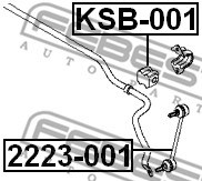Link/Coupling Rod, stabiliser bar FEBEST 2223001 2