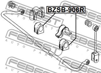 Bushing, stabiliser bar FEBEST BZSB906R 2