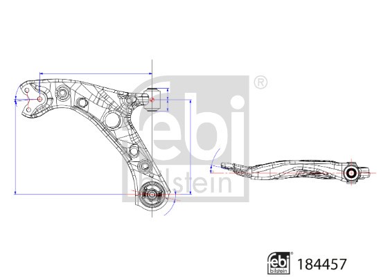 Control/Trailing Arm, wheel suspension FEBI BILSTEIN 184457