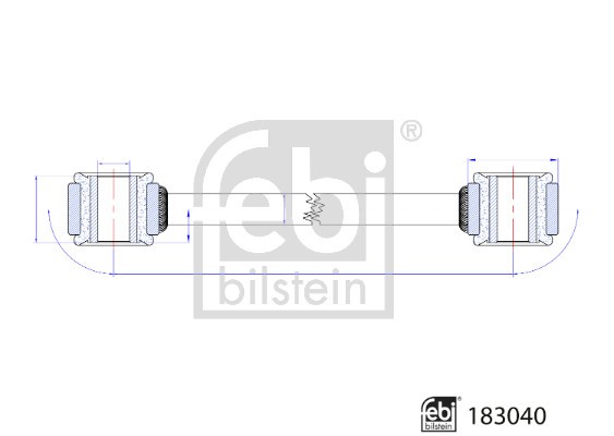 Link/Coupling Rod, stabiliser bar FEBI BILSTEIN 183040