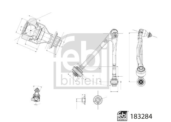 Control/Trailing Arm, wheel suspension FEBI BILSTEIN 183284