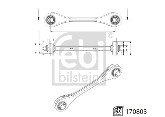 Control/Trailing Arm, wheel suspension FEBI BILSTEIN 170803