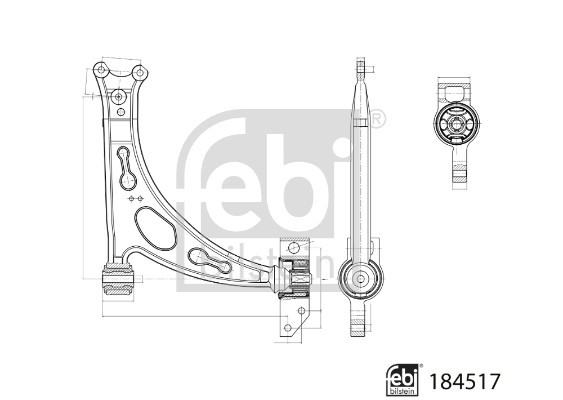 Control/Trailing Arm, wheel suspension FEBI BILSTEIN 184517