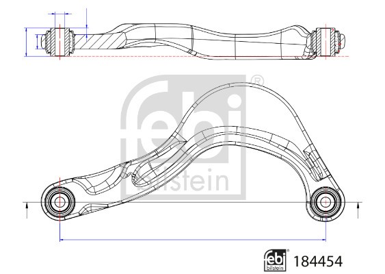 Control/Trailing Arm, wheel suspension FEBI BILSTEIN 184454