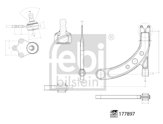 Control/Trailing Arm, wheel suspension FEBI BILSTEIN 177897 2