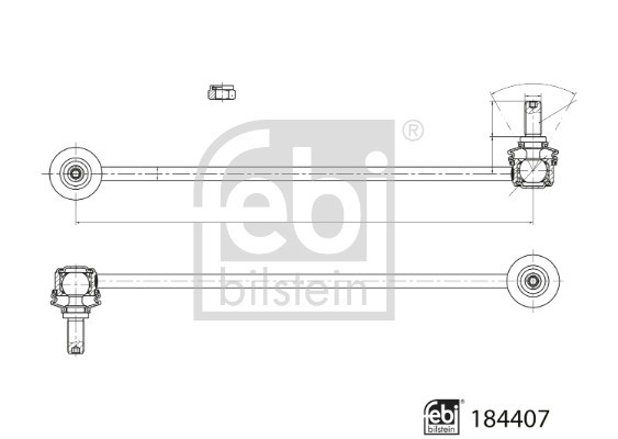 Link/Coupling Rod, stabiliser bar FEBI BILSTEIN 184407