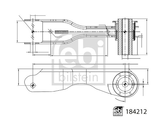 Control/Trailing Arm, wheel suspension FEBI BILSTEIN 184212 3