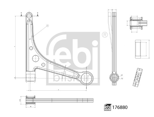 Control/Trailing Arm, wheel suspension FEBI BILSTEIN 176880 2