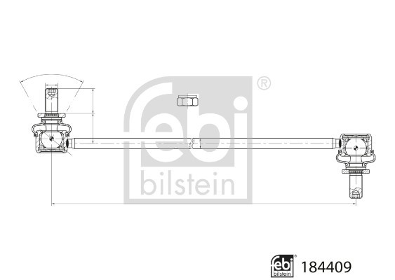 Link/Coupling Rod, stabiliser bar FEBI BILSTEIN 184409