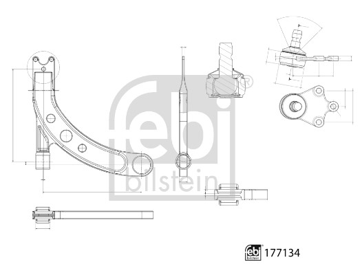 Control/Trailing Arm, wheel suspension FEBI BILSTEIN 177134 3
