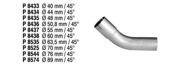 Exhaust Pipe, universal FENNO P8435