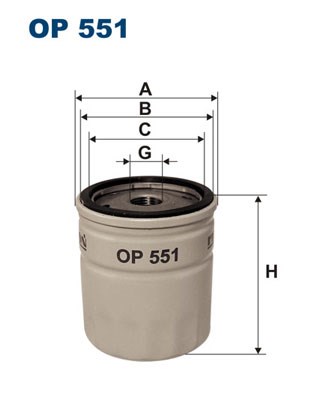 Filter, crankcase ventilation FILTRON OP551