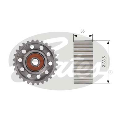Deflection/Guide Pulley, timing belt GATES T42100