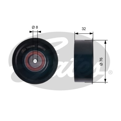 Deflection/Guide Pulley, timing belt GATES T42169