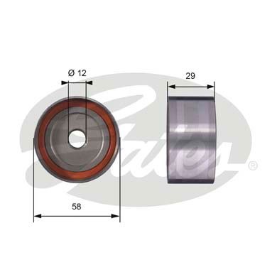 Deflection/Guide Pulley, timing belt GATES T42025
