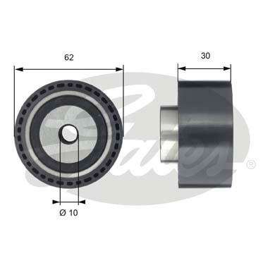 Deflection/Guide Pulley, timing belt GATES T42198