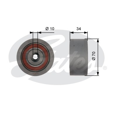 Deflection/Guide Pulley, timing belt GATES T42159