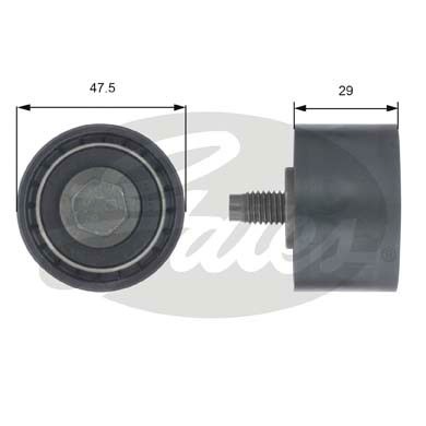 Deflection/Guide Pulley, timing belt GATES T42197