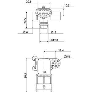 Sensor, intake manifold pressure HC-Cargo 182056 3