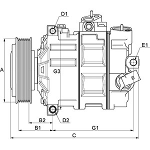 Compressor, air conditioning HC-Cargo 240780 5