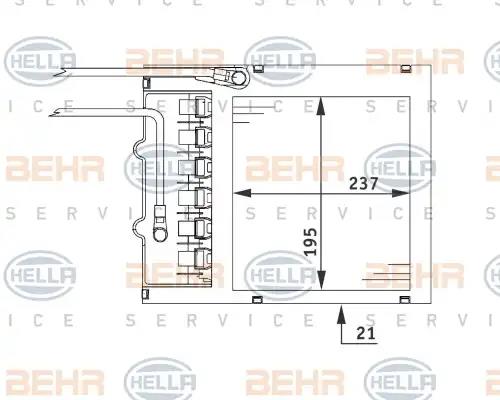 Heat Exchanger, interior heating HELLA 8FH351311-151