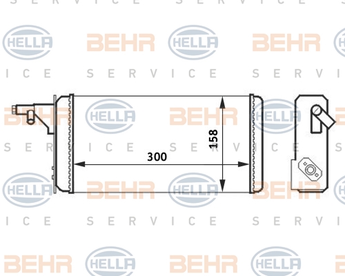 Heat Exchanger, interior heating HELLA 8FH351024-251
