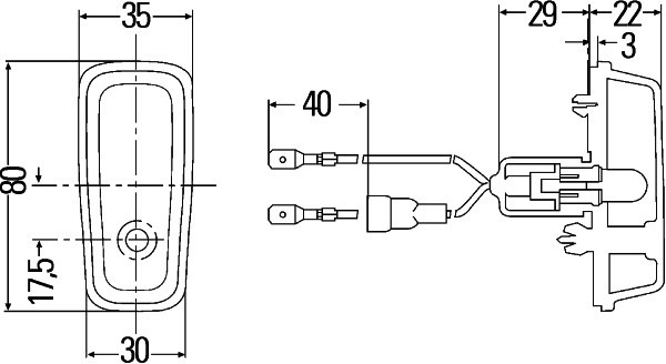 Auxiliary Direction Indicator HELLA 2BM003548-047 2