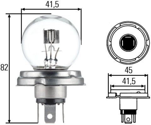 Bulb, headlight HELLA 8GD002088-071
