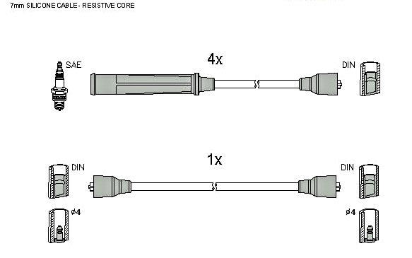 Ignition Cable Kit HITACHI 134218