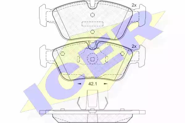 Brake Pad Set, disc brake ICER 181295