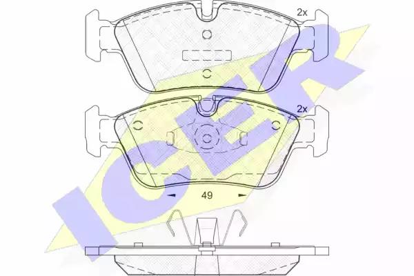 Brake Pad Set, disc brake ICER 181698