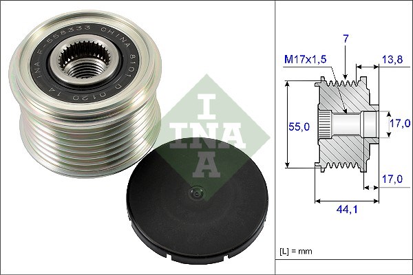 Alternator Freewheel Clutch INA 535016710